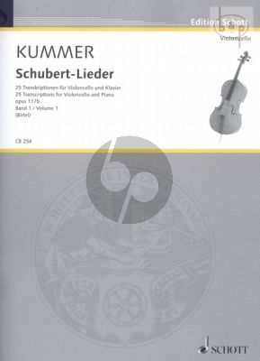 Schubert-Lieder Op. 117b Vol. 1 - 25 Transcriptions fur Violoncello und Klavier