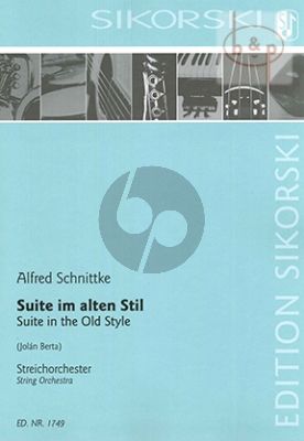 Suite im alten Stil Streichorchester Studienpartitur