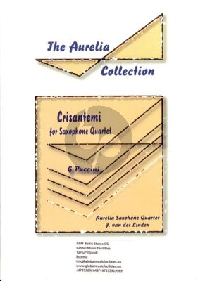 Puccini Crisantemi 4 Saxophones (SATB) (Score/Parts) (arr. Johan van der Linden)