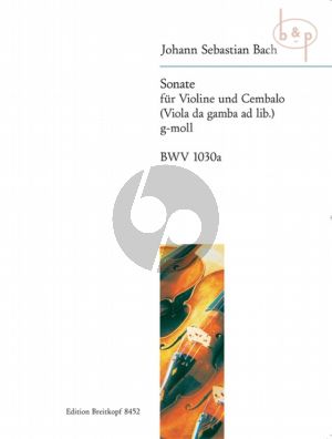 Sonata g-minor BWV 1030a