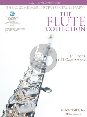 Album The Flute collection - 16 Pieces by 11 Composers for Flute and Piano Book with Audio Online (Easy to intermediate level)