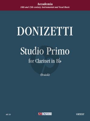 Donizetti Studio Primo Clarinet Solo in Bb (Antonio Fraioli)