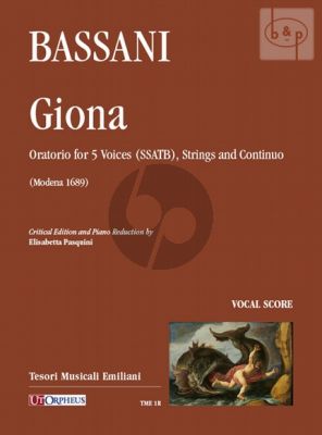 Giona (Oratorio) SSATB-Strings-Bc Vocal Score