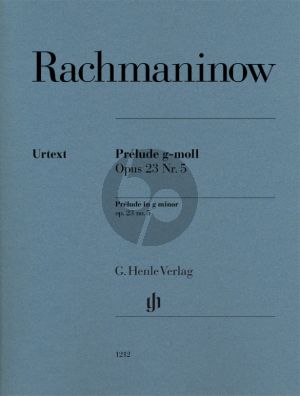 Rachmaninoff Prelude g-moll Op.23 No.5 fur Klavier (edited by Dominik Rahmer and fingering by Marc-Andre Hamelin) (Henle-Urtext)