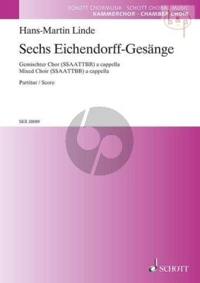 6 Eichendorff-Gesange SSAATTBB Partitur