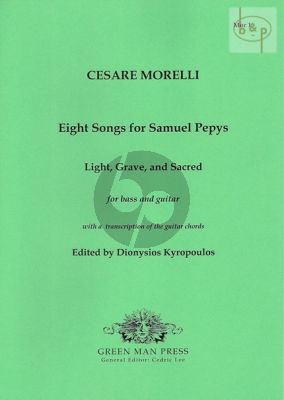 Morelli 8 Songs for Samuel Pepys (Bass Voice-Guitar)