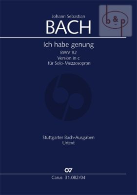 Kantate BWV 82 Ich habe genug (Mezzo-Sopr.) Vocal Score