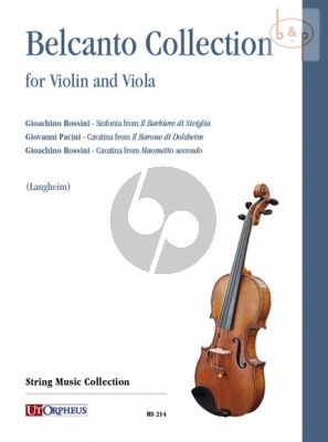 Belcanto Collection for Violin and Viola