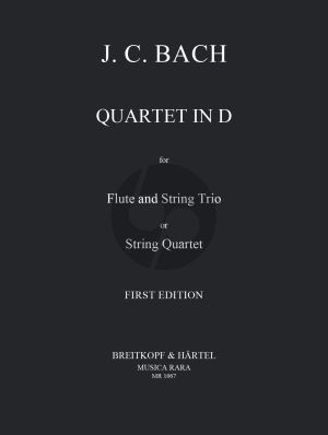 Bach Quartet D-major Flute with String Trio or String Quartet (Parts) (Stanley Sadie)