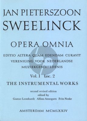 Sweelinck Opera Omnia - Instrumental Works Serie 1 Vol. 2