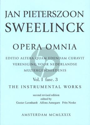 Sweelinck Opera Omnia - Instrumental Works Series 1 Vol.3