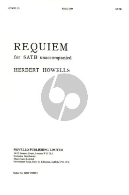 Howells Requiem for SATB Unaccompanied