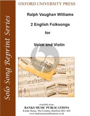 Vaughan Williams 2 English Folksongs for Medium Voice [A minor] and Violin