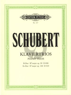 Klaviertrios Op.99 D.898 & 100 D.929 fur Violine,Violoncello und Klavier