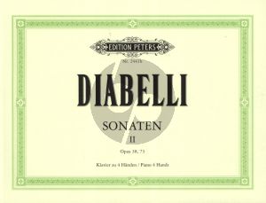 Diabelli Sonaten Vol.2 Op.38 und Op.73 fur Klavier zu 4 Handen (Herausgegeben von Adolf Ruthardt)