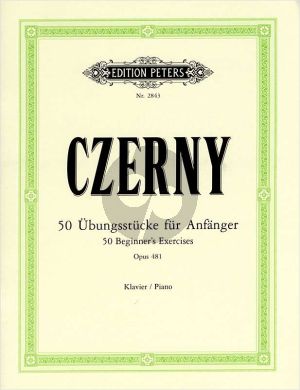 Czerny 50 Übungsstücke für Anfänger Op.481 Klavier