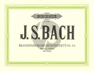 Bach Brandenburgische Konzerte Vol.2 Nos.4 - 6 for Piano 4 Hands (Bearbeitet von Max Reger)