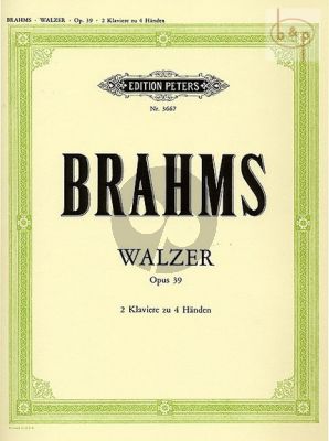 5 Walzer aus Op.39 for 2 Pianos 4 Hands (2 copies included)