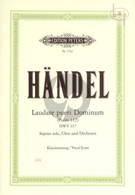 Laudate pueri Dominum (Psalm No.112) (HWV 237) (Sopr.-SSATB-Orch.) (Vocal Score)