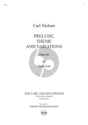 Nielsen Prelude, Theme and Variations Opus 48 Violin solo