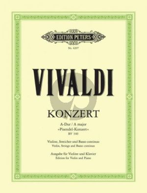 Vivaldi Concerto A-major RV 340 (Pisendel-Concerto) Violin-Piano (edited by Ludwig Landshoff)