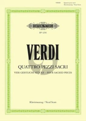 Verdi 4 Pezzi Sacri for SATBand Orchestra Vocalscore (Soldan) (Peters)