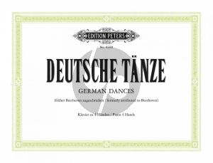 Beethoven Deutsche Tanze früher Beethoven zugeschrieben fur Klavier 4 Hande (Herausgeber Carl Bittner)
