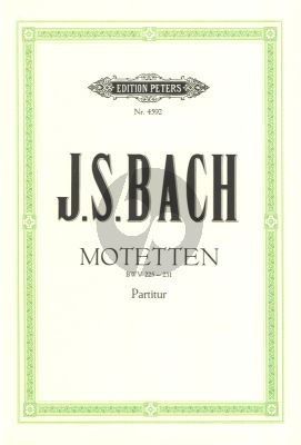 Bach Motetten BWV 225 - 230 und Anhang BWV 231 (Urtext) (Partitur) (Peters)