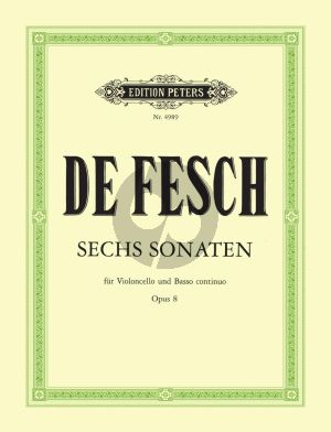 Fesch 6 Sonaten Op.8 Violoncello-Bc (Schulz-Wenzel)