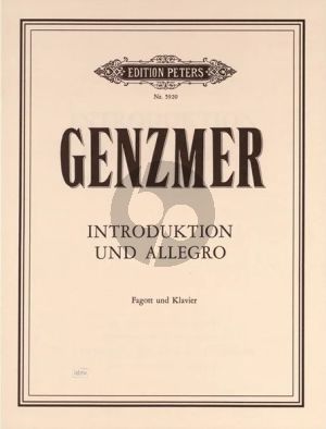 Genzmer Introduktion und Allegro Fagott und Klavier