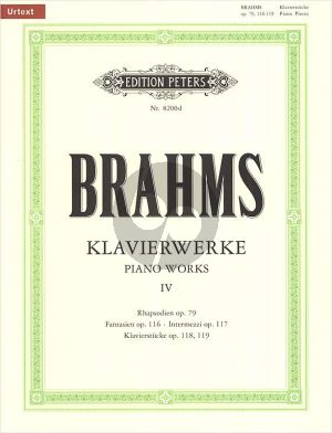 Brahms Klavierwerke Vol.4 Urtext Edition Carl Seemann / Kurt Stephenson
