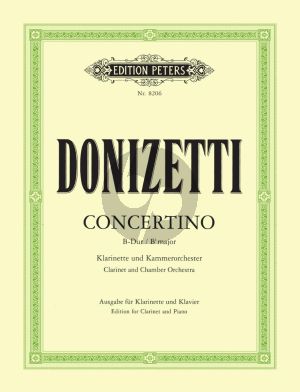 dONIEZTTI Concertino B-dur Klarinette und Kammerorchester (Klavierauszug) (Raymond Meylan)