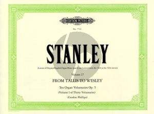 Stanley 10 Voluntaries Op. 5 Organ (edited by Gordon Phillips)