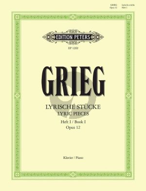 Grieg Lyrische Stucke Vol.1 Op.12 fur Klavier (Herausgegeben von Dag Schjelderup-Ebbe) (Peters)