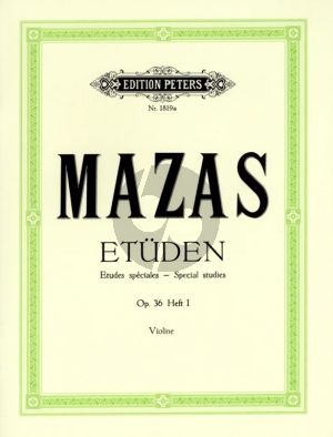 Mazas Etudes Speciales Op.36 Vol.1 fur Violine (Herausgeber Walther Davisson)