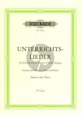 Album Unterrichtslieder - 60 beliebten Liedern Hohe (High) Stimme und Klavier (Herausgeber P. Losse)