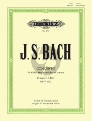 Bach Konzert E-dur BWV 1042 Violine-Streicher-Bc Klavierauszug (Strub/Weismann)