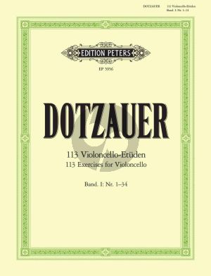 Dotzauer Etuden Vol.1 (Nos.1 - 34) fur Violoncello (Klingenberg) (Peters)