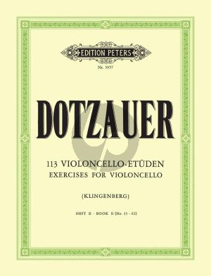 Dotzauer Etuden Vol.2 (Nos.35 - 62) fur Violoncello (Klingenberg) (Peters)