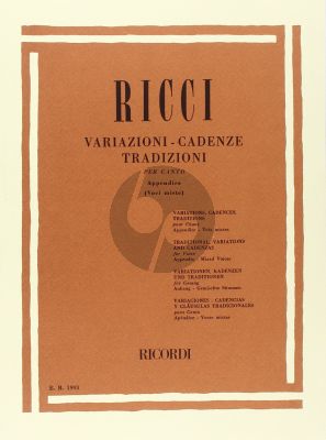 Ricci Variazioni-Cadenze-Tradizioni App. 1 voci miste