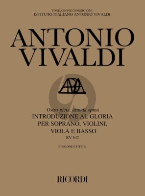 Vivaldi Ostro Picta Armata Spina (RV 642) (Soprano-Strings-Bc) (Score)