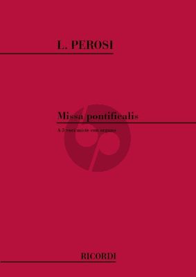Perosi Missa Pontificalis 3 Mixed Voices (STB) and Organ (Vocal Score)