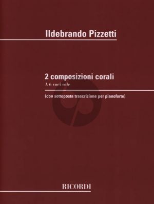 Pizzetti 2 Choral Compositions for 6 Solo Voices