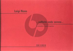 Nono Sofferte Onde Serene Piano (Bk-Cd)