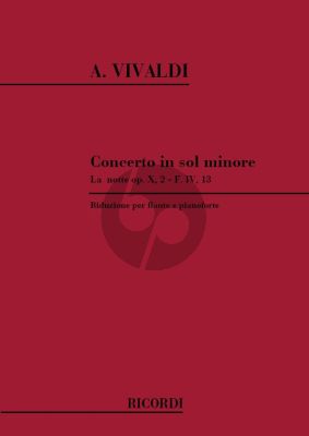 Vivaldi Concerto G-minor (La Notte) RV 439 (F.VI n.13) Flute-Strings-Bc. (piano red.)