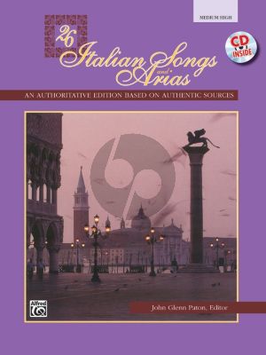 26 Italian Songs and Arias of the 17th & 18th Century Medim - High (Bk-Cd) (edited by John Glenn Paton)