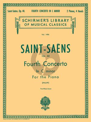 Saint-Saens Concerto No. 4 Opus 44 c-minor Piano and Orchestra (edition for 2 Piano's)