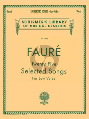 Faure 25 Selected Songs Low Voice-Piano