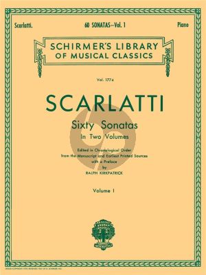 Scarlatti 60 Sonatas Vol.1 Harpsichord (edited by Ralph Kirkpatrick)