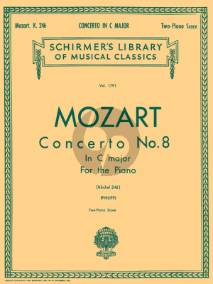 Mozart Concerto C-major KV 246 (Piano-Orchestra (red. 2 Piano's) (edited by Isidor Philipp)